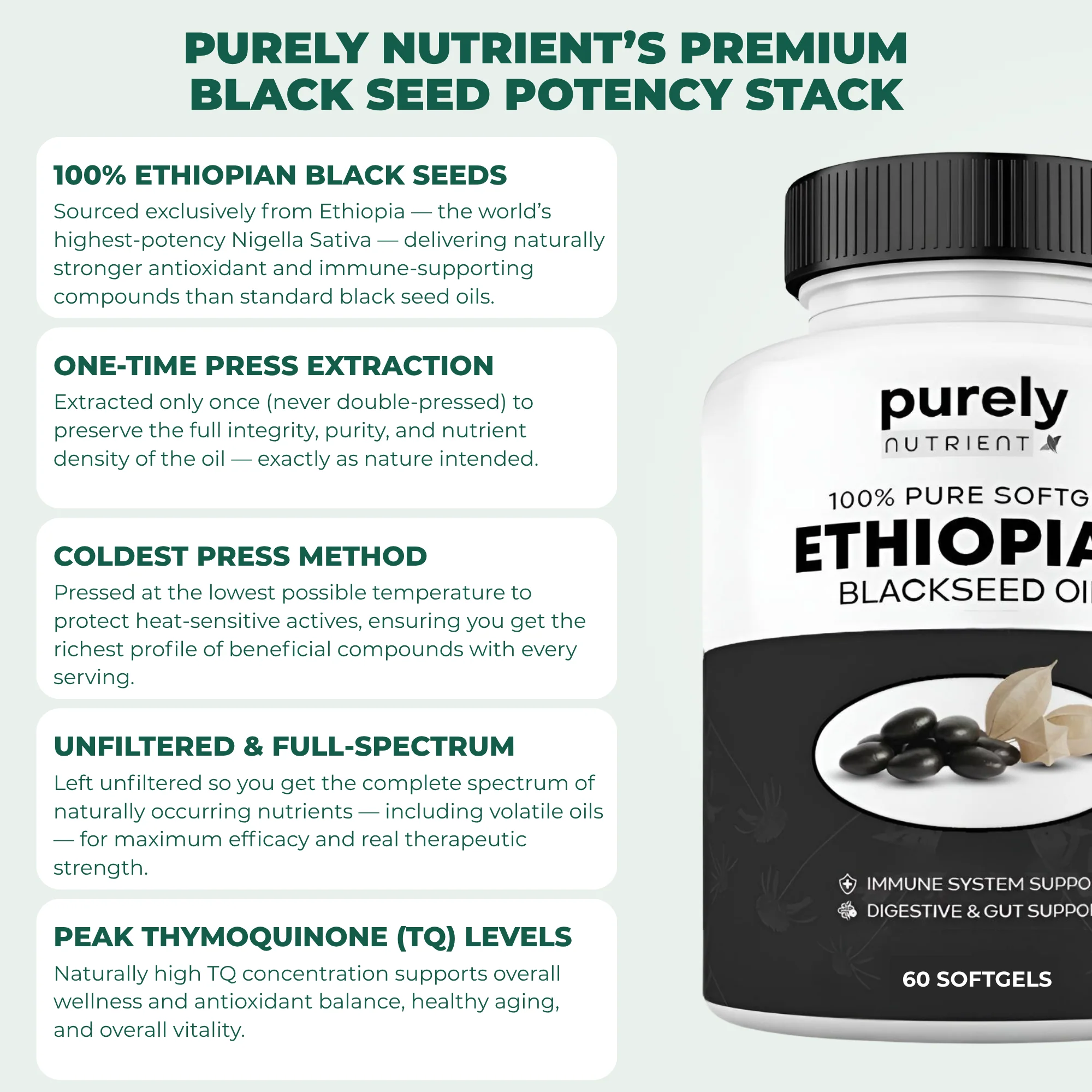 Purely Nutrient Ethiopian Black Seed Oil - Image 3