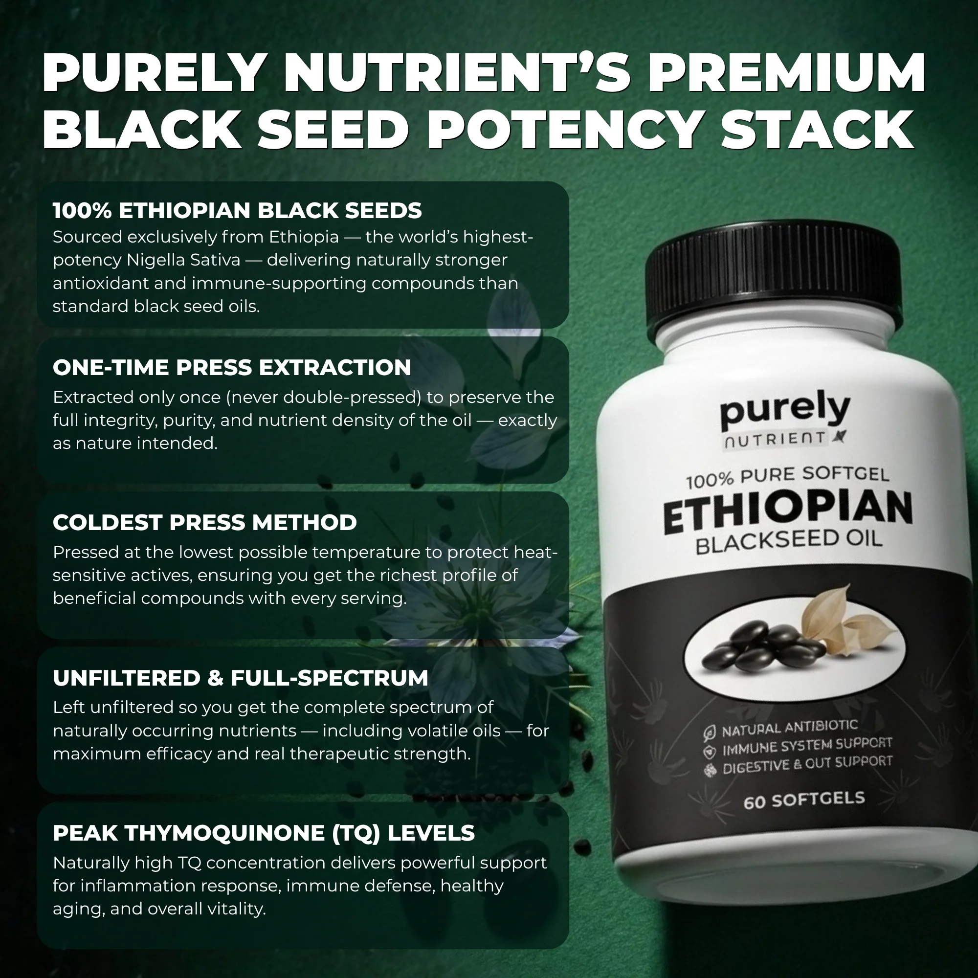 Purely Nutrient Ethiopian Black Seed Oil - Image 3