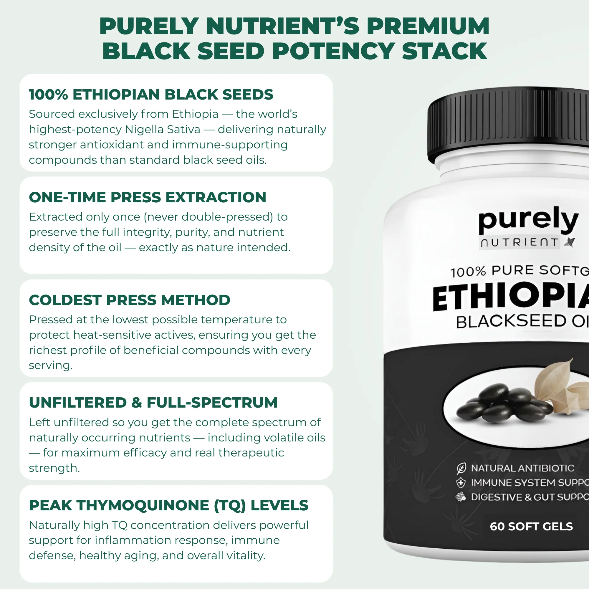 Purely Nutrient Ethiopian Black Seed Oil - Image 3